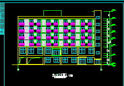 某市区民警宿舍楼建筑设计的完整cad施工图-图二
