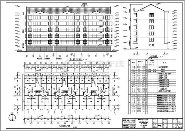 山东莱阳市某地五层砖混结构住宅建筑设计施工图纸-图一