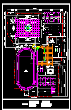 某城市一所中学校园的CAD施工总图_图1