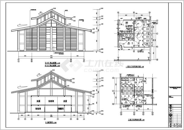 某地2层钢结构滑雪场建筑设计方案图-图二