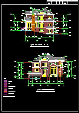 某高档别墅T型建筑CAD设计详情施工图-图二