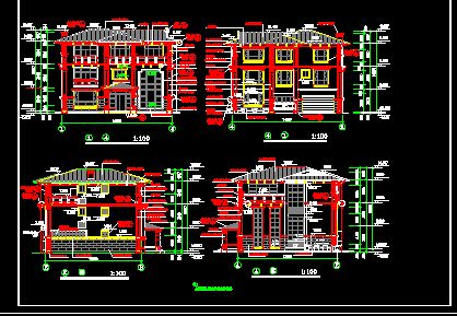欧式别墅建筑CAD详情设计施工整图-图一
