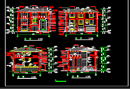 欧式别墅建筑CAD详情设计施工整图_图1