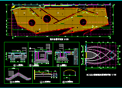某体育会所建筑CAD设计施工平面图纸-图二