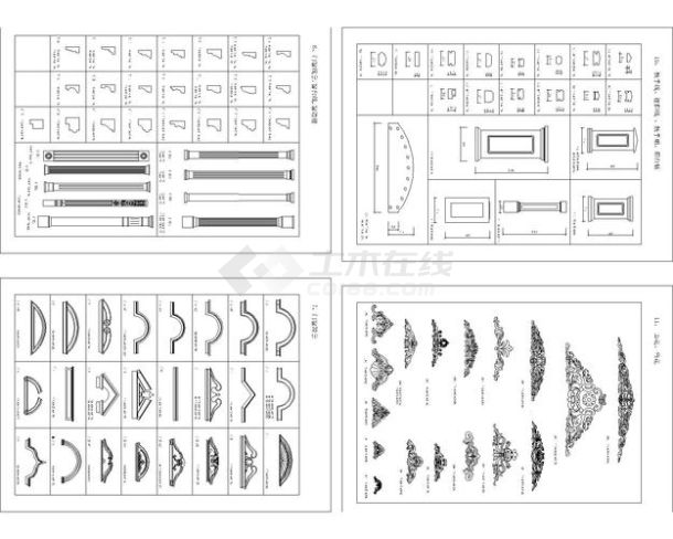 某通用欧式构件cad图库，供学习-图一