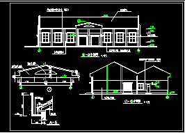 某中学食堂建筑设计CAD方案施工图纸-图二