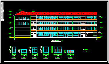 某中学教学楼建筑结构CAD全套施工图-图二