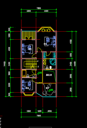 7.8X14.4农村自建房建筑设计方案图-图二