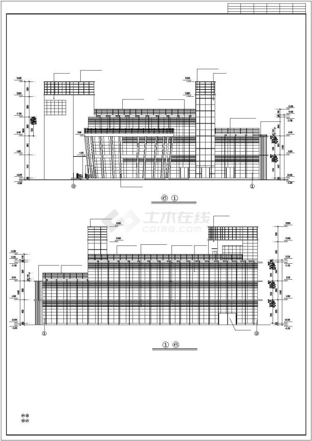 某小区三层框架结构物业楼建筑设计施工图-图一