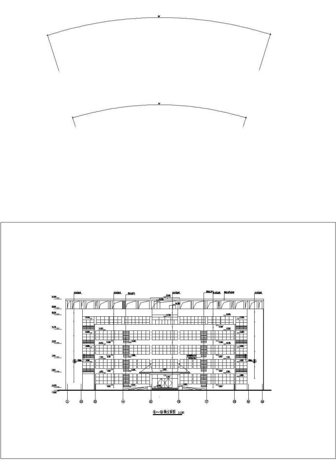 厦门某地五层框架结构办公楼建筑设计施工图_图1