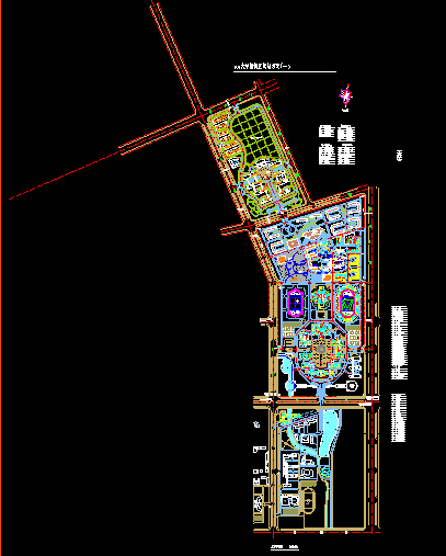 某大学校园设计施工CAD规划方案图-图一