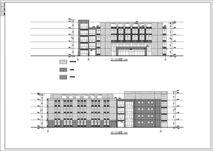 扬州市某五层框架结构办公楼建筑设计施工图_图1
