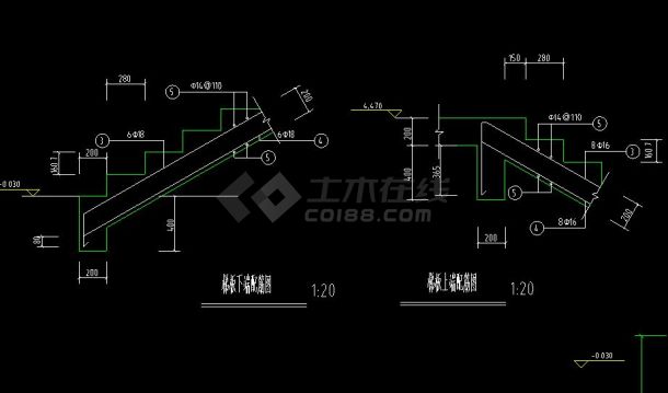 螺旋楼梯经典设计cad结构配筋图-图二