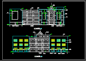 少儿图书馆建筑设计CAD全套施工图-图二