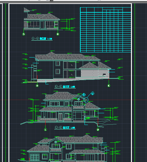 某地区生态园别墅建筑设计CAD施工图-图二