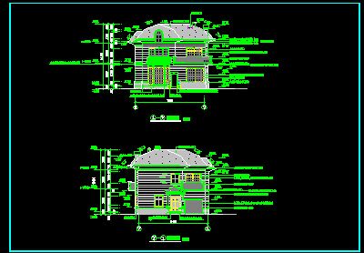 小别墅建筑CAD施工设计详情全套图纸-图二