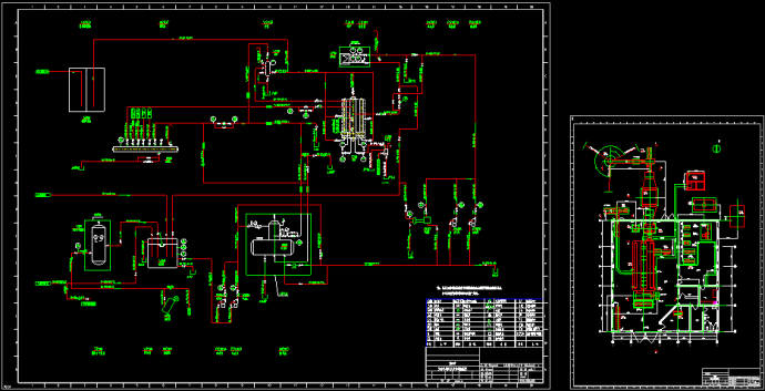 某工厂10t燃煤锅炉房整套平面cad设计图、流程图_图1