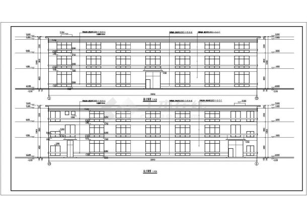 扬州某公司三层框架结构厂房建筑设计施工图-图一