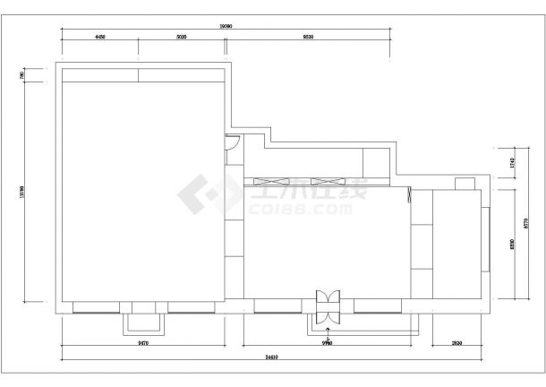 【哈尔滨】某地小区售楼处装修设计施工图纸-图二