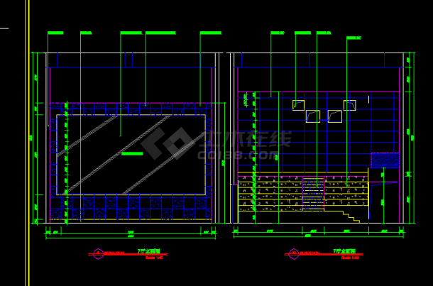 某豪华影院建筑设计方案全套CAD图纸-图二