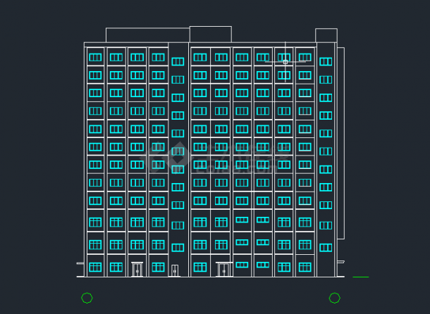 某地区四星级酒店全套建筑设计CAD施工图-图二