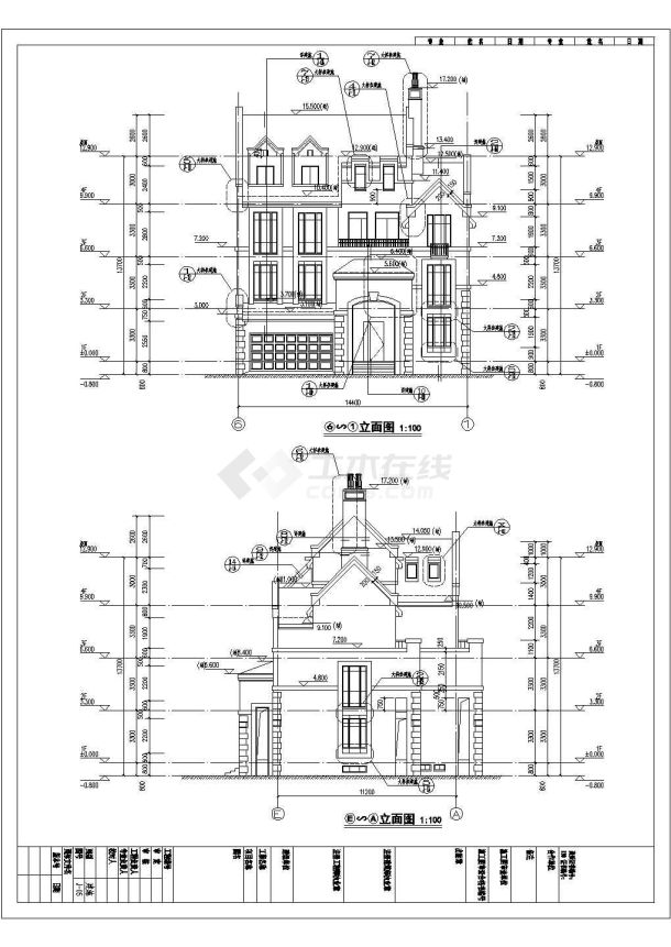 某地区四层独栋别墅楼建筑设计方案图-图二