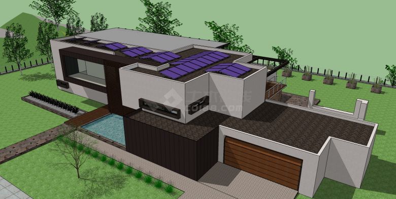 大开窗太阳能泳池循环Casa 211su模型-图二