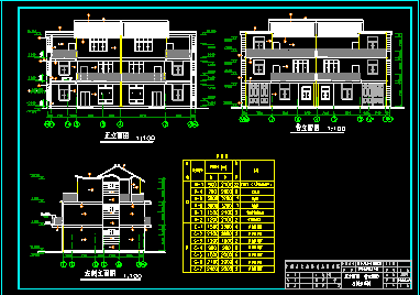 两套别墅建筑设计施工CAD方案图-图二