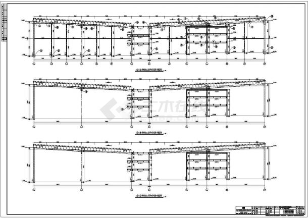 68米跨车市钢结构全套图纸（含门式刚架、局部夹层）-图一