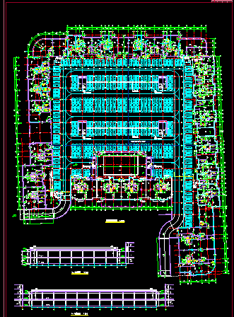 某超市车库CAD建筑设计平面剖面图纸-图二