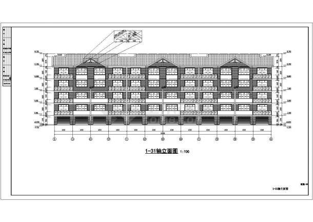 江苏某地区五层框架结构住宅楼建筑设计施工图-图一