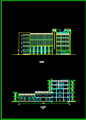 某商业综合大楼建筑CAD设计施工平面图-图二