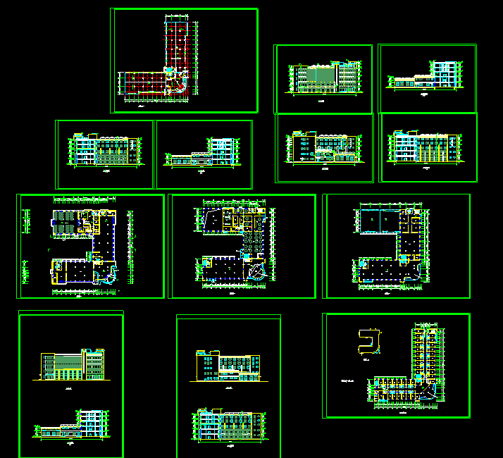 某商业综合大楼建筑CAD设计施工平面图