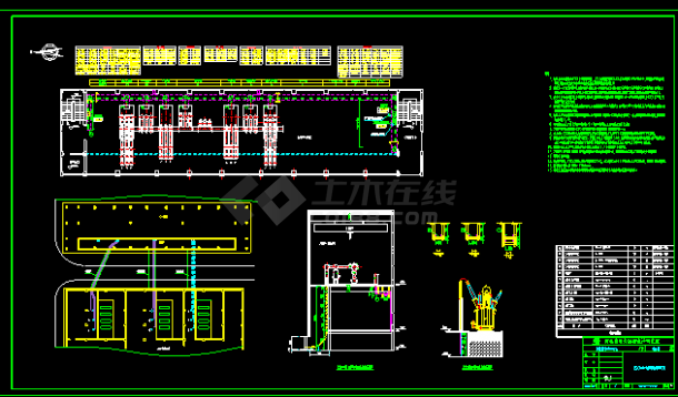 220KV变电站铺设cad平面电气施工设计图-图二