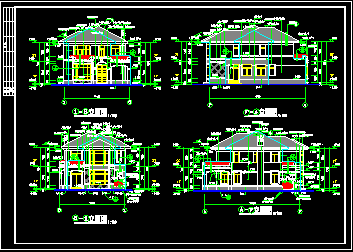欧式别墅建筑结构设计CAD全套施工图-图二