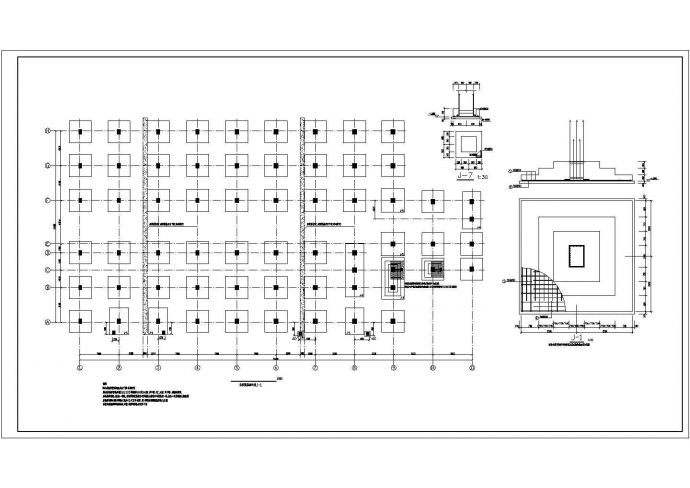 某地一层框架结构独立基础小型航站楼结构施工图_图1