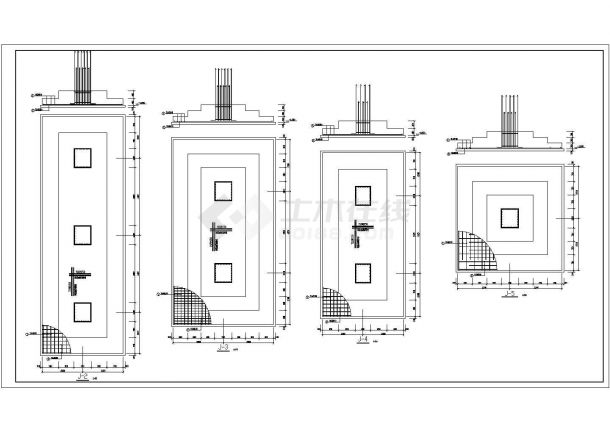 某地一层框架结构独立基础小型航站楼结构施工图-图二