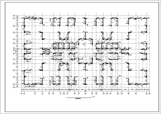 某地24层地下一层剪力墙结构筏板基础商住楼结构施工图-图一