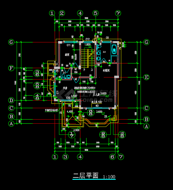 碧桂园某三层别墅建筑设计施工图纸-图二