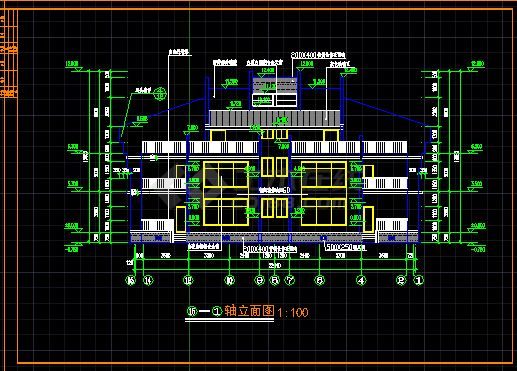 资兴联体建筑设计CAD详情施工整图-图二