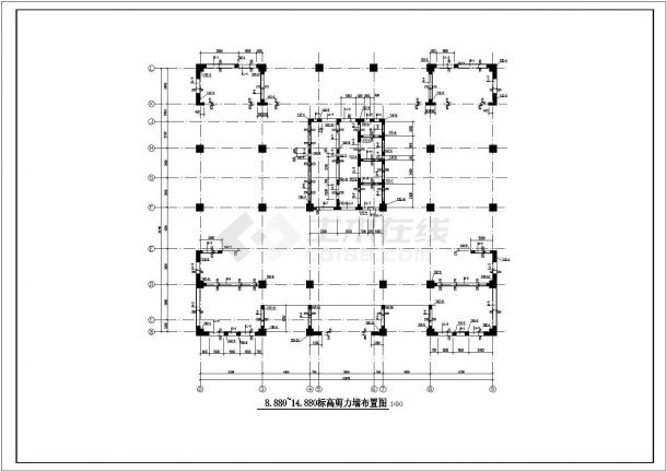 某地地上18层地下一层框剪结构筏板基础商住楼结构施工图-图二