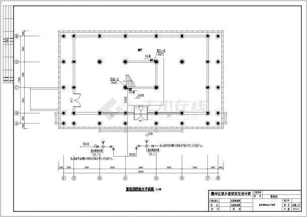 某两层博物馆消防给给水设计施工图-图一