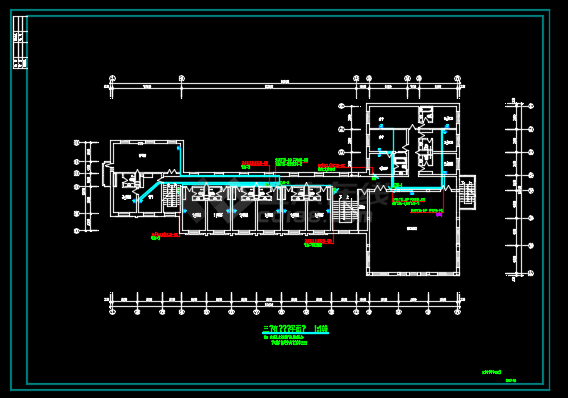 某地区小型宾馆电气设计CAD施工图纸-图一