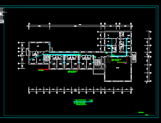 某地区小型宾馆电气设计CAD施工图纸-图二