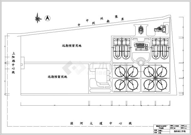 某污水处理厂总平面布置图（课程设计）-图一