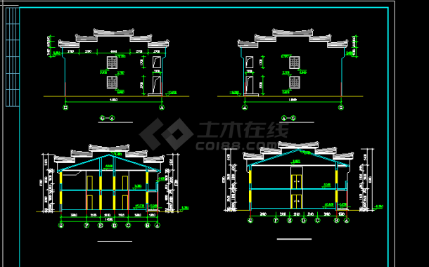 居士房古建筑施工设计方案全套CAD图纸-图二