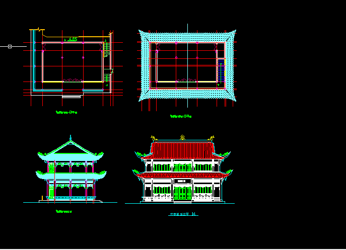 某古庙建筑方案设计及施工全套CAD图_图1
