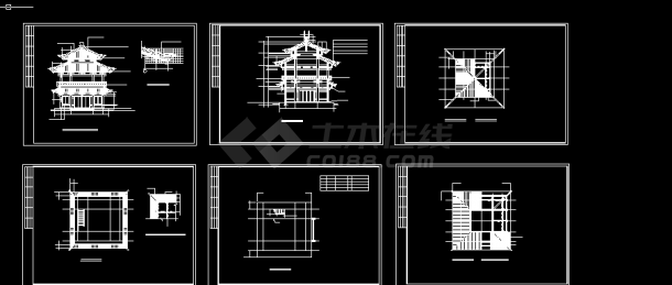 古建钟鼓楼建筑方案设计全套CAD图纸-图一