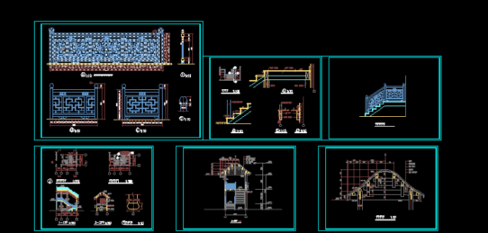 古建楼梯建筑方案设计全套CAD图纸_图1