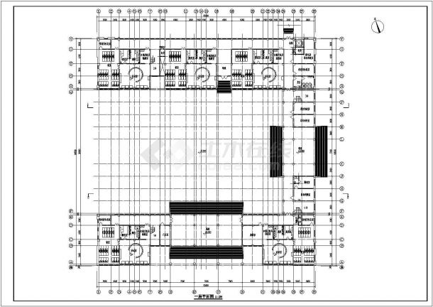 某地三层框架结构12班幼儿园建筑设计方案图纸-图一